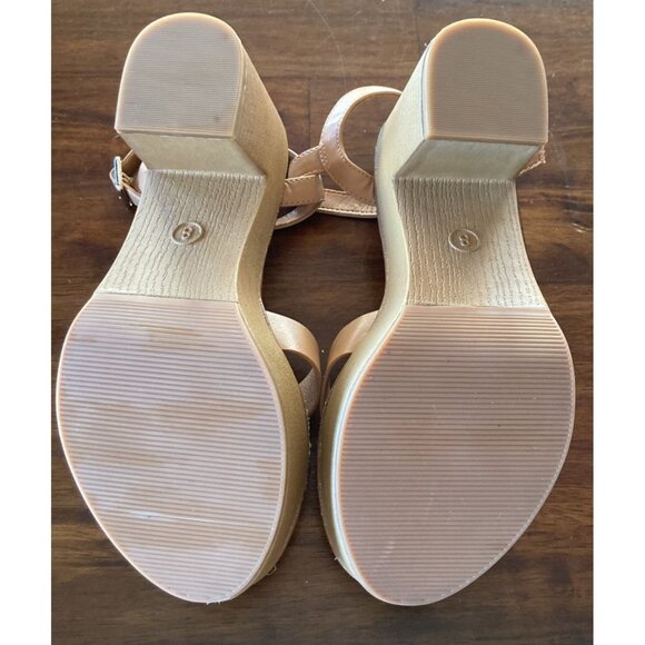 Universal Thread Womens Valerie Platform Heels Tan Strappy Sandals Sz 8 - Picture 11 of 12
